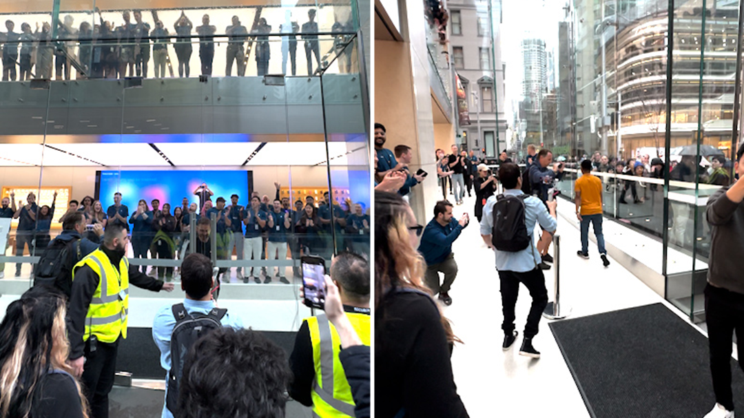 Huge crowds as iPhone 15 goes on sale in Sydney